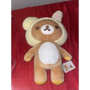 San-X Rilakkuma with Easter Bunny Ears Rabbit Hat Plush New 16”